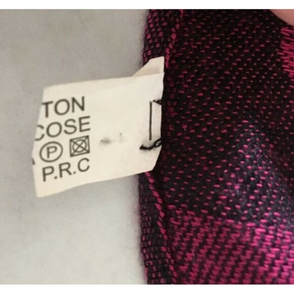 Brussels Women Scarf Pashmina Wrap Red Dual Cotton Viscose Blend Tassels 65*27" - Picture 8 of 8